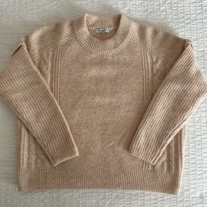 SOLD Madewell Cable Havener Polyester Wool Alpaca Blend Pullover Sweater